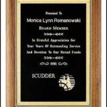 Plaque – Solid Walnut Plaque with Black Brass Plate 1