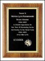 Plaque – Solid Walnut Plaque with Black Brass Plate 1