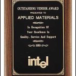 Plaque – Solid Walnut Plaque with Black Brass Plate 1