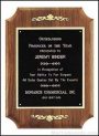 Plaque – Solid American Walnut Plaque with Gold Trims 1