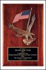Plaque – Walnut Plaque with Large Eagle Casting and American Flag 1
