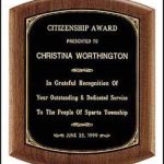 Plaque – Solid American Walnut Plaque with Black Brass Plate 1