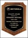 Plaque – Solid Walnut Plaque w/Original Design Black Brass Plate 1