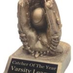 Baseball and Glove Gold Resin Trophy 1