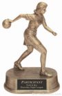 Female Bowling Gold Resin Trophy 1