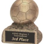 Soccer On Base Gold Resin Trophy 1