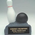 B/W Bowling On Base Gold Resin Trophy 1