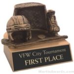 Hockey and Net Gold Resin Trophy 1
