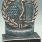 Golf Wreath Resin Trophy 1