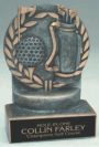 Golf Wreath Resin Trophy 1