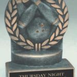 Bowling Wreath Resin Trophy 1