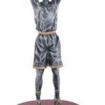 Male Basketball Silver Resin Trophy 1