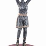 Female Basketball Silver Resin Trophy 1