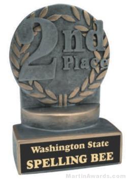 2nd Place Wreath Resin Trophy 1