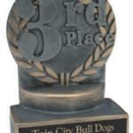 3rd Place Wreath Resin Trophy 1