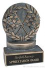 Racing Flags Wreath Resin Trophy 1