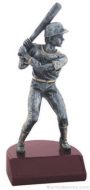 Male Baseball Silver Resin Trophy 1