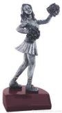Cheerleader Silver Resin Trophy 1