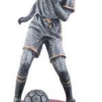 Female Soccer Silver Resin Trophy 1