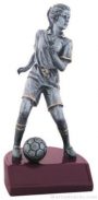 Female Soccer Silver Resin Trophy 1