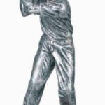 Male Golf Silver Resin Trophy 1
