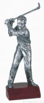 Male Golf Silver Resin Trophy 1