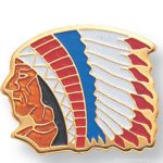 11/16″ Indian Chief Mascot Lapel Pin 1