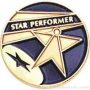 3/4″ Star Performer Round Enameled Lapel Pins 1