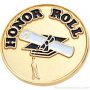 3/4″ Honor Roll Round Enameled Lapel Pins 1