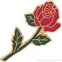 7/8″ Rose Shaped Red Enameled Custom Lapel Pins 1