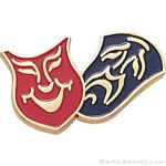7/8″ Drama Mask Pin 1