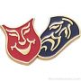 7/8″ Drama Mask Pin 1
