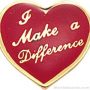 5/8″ I Make A Difference Heart Custom Lapel Pins 1
