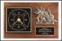 Plaque – Clock with Fireman Castings and Engravable Plate 1