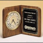 Clock Award – American Walnut Desk Clocks 1