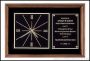 Clock Plaque Award – American Walnut Wall Clock Plaque Award with 2 Hanging Positions 1
