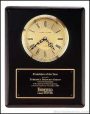 Clock Plaque Award – Black Piano-Finish Wall Clock Plaque Award with Glass Lens 1