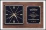 Clock Plaque Award – American Walnut Wall Clock Plaque Award with 2 Hanging Positions 1