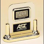 Desktop Clock Award – Acrylic Desk Clocks with Engravable Plate 1