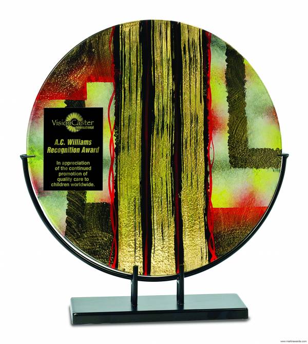 Premier Art Glass Plate Plaque