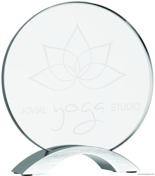 Round Cosmic Acrylic with Silver Base