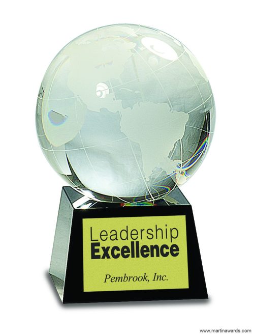 Crystal Globe on Black Base