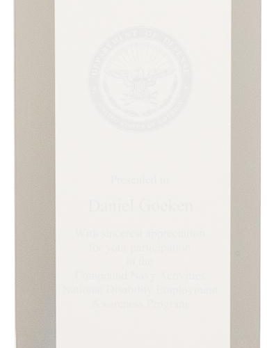 Clear Crystal Self Standing Rectangle on Black Base