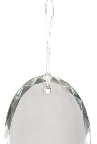 3 inch Crystal Oval Facet Ornament