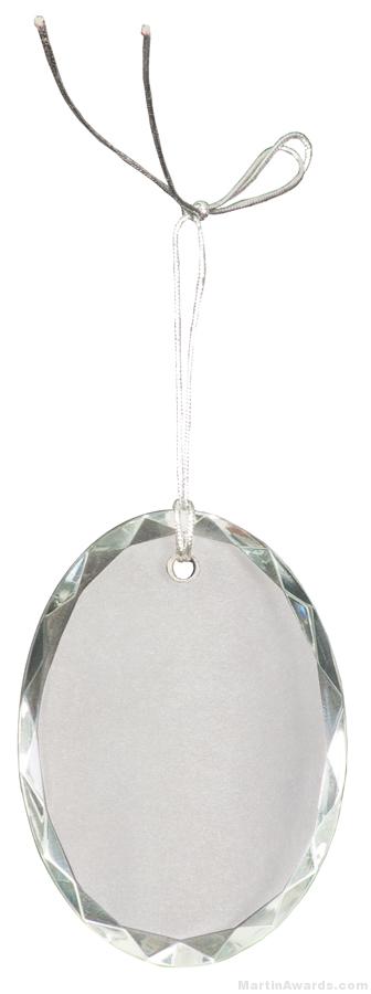 3 inch Crystal Oval Facet Ornament
