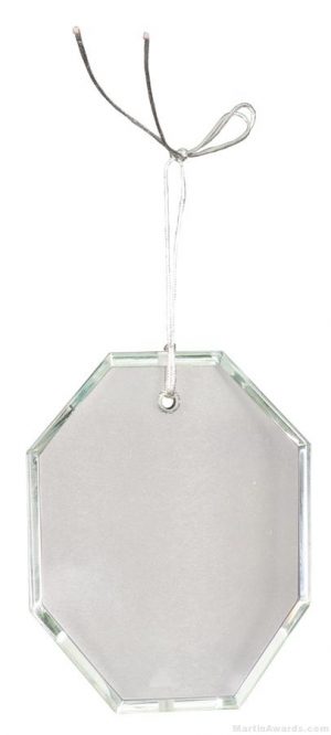 3 1/2 inch Crystal Octagon Ornament