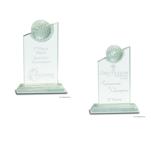Crystal Golf with golfball inset