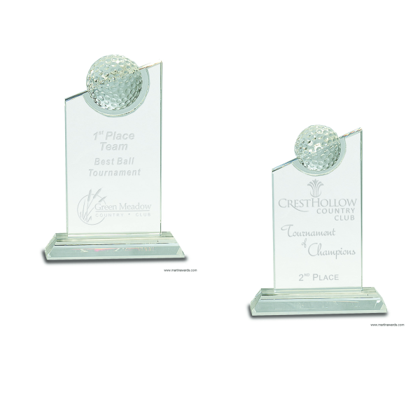 Crystal Golf with golfball inset