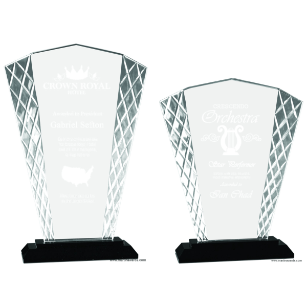 Fan shape Glass with Diamond cut edge – New