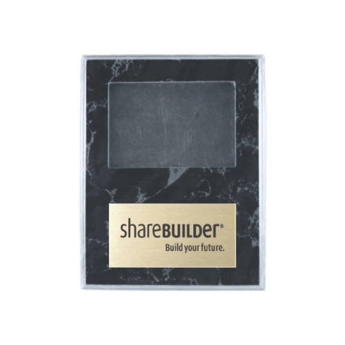 Black Marble Wood Finish Slide-in Photo Plaque Black Marble Wood Finish Slide-in Photo Plaque